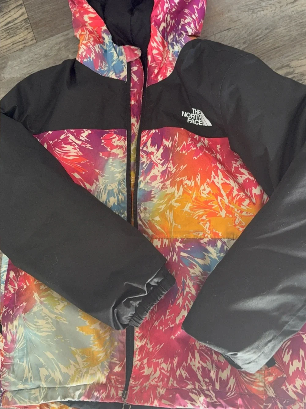 The North Face Kids' Multicolor Hooded Insulated Jacket - Black & Pink